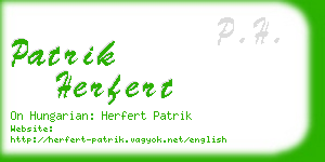 patrik herfert business card